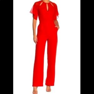 REISS Red Jumpsuit